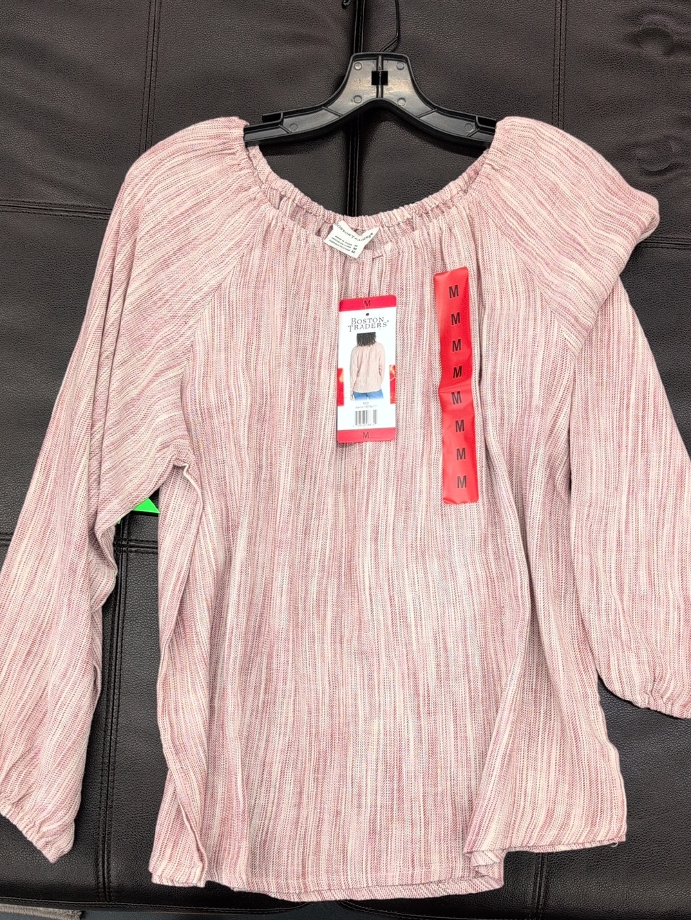 Pink Pullover Peasant Top - M-L-XXL